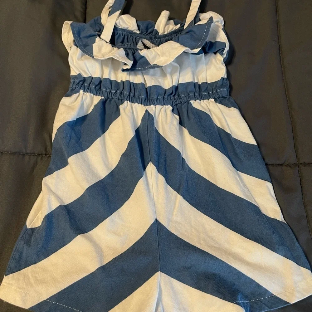 Ralph Lauren Kids girls Size 5 Blue And White Striped  Romper